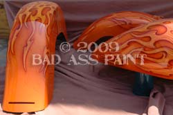 airbrush painted flames