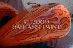 airbrush painted flames