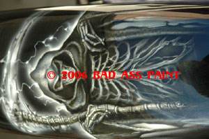 custom airbrush paint grim reaper motorcycle design